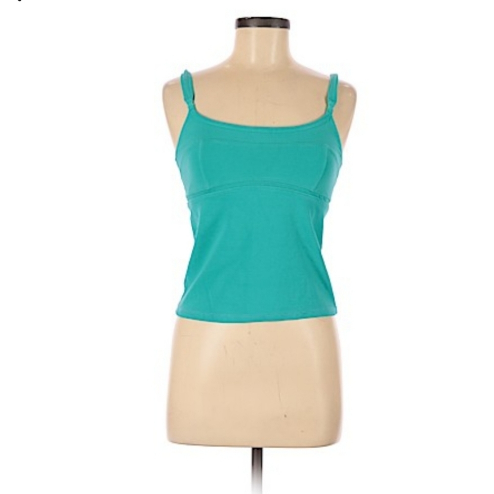 Lululemon turquoise built in bra tank top 8